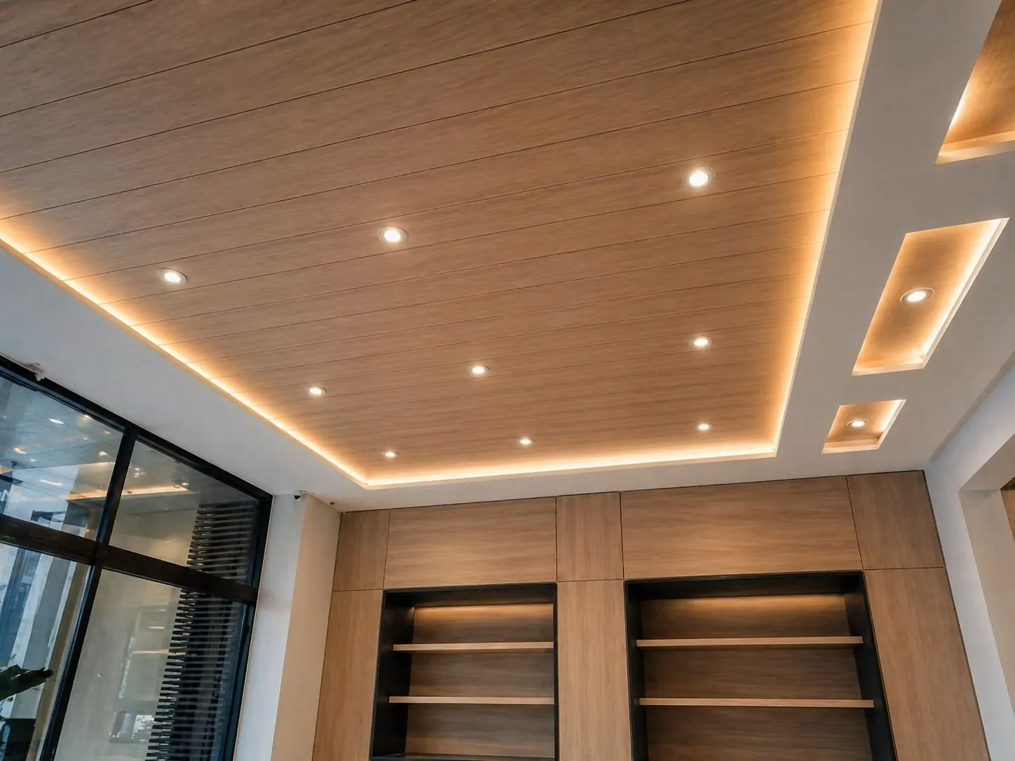 Cielorraso arquitectónico con iluminación difusa